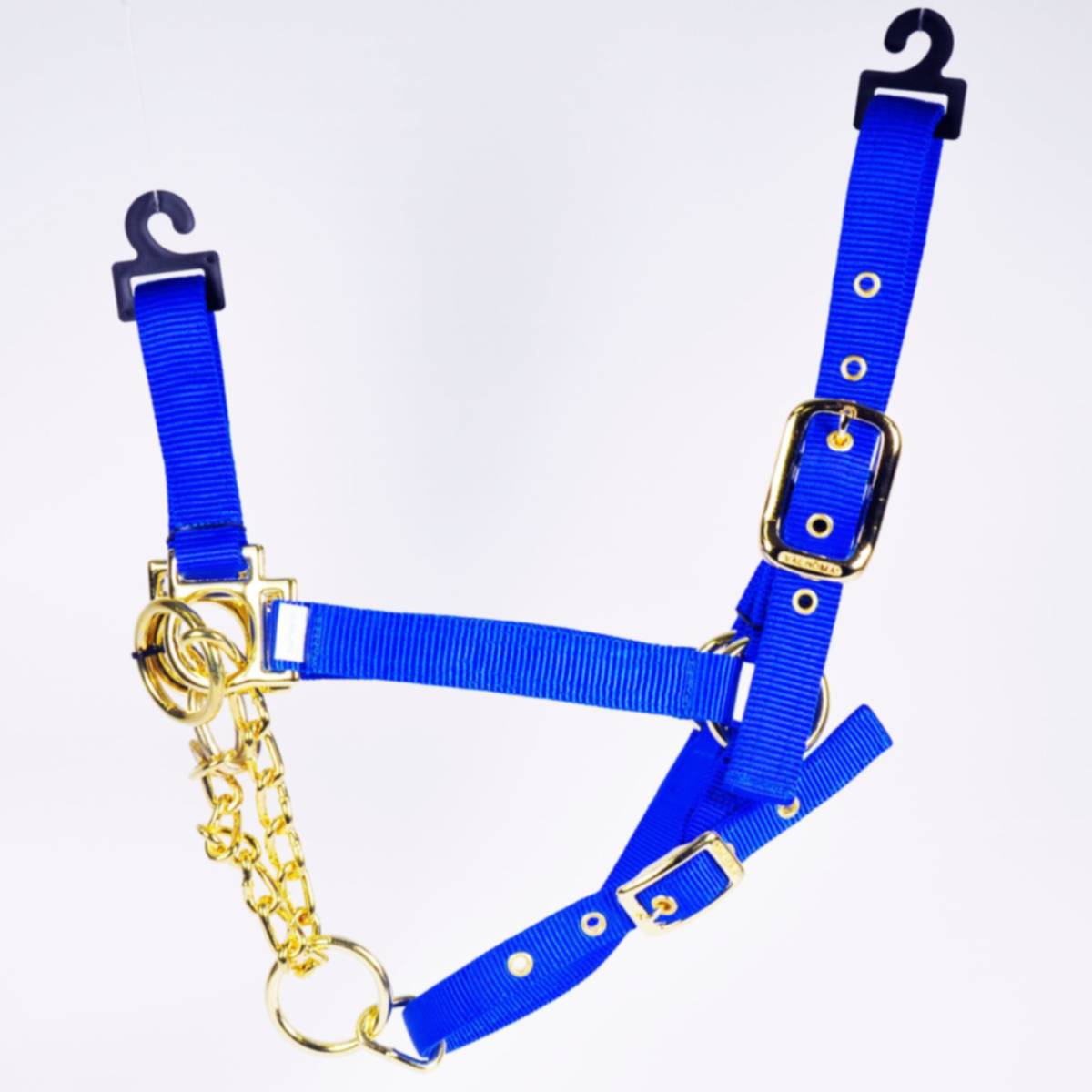 VALHOMA 17 P BL 1Inch Blue Nylon Cow Halter With Control Chain at